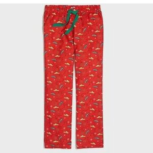 J. Crew NYC Broadway Lights red holiday pajama pants medium